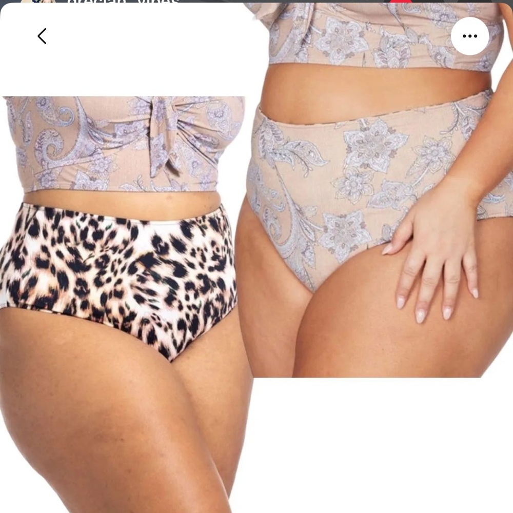 Artesands Saphare Mondrian Reversible High Waist Swim Bottom NWT
